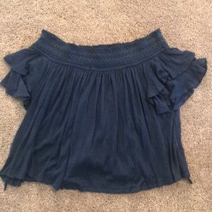 Navy blue Free People off the shoulder top